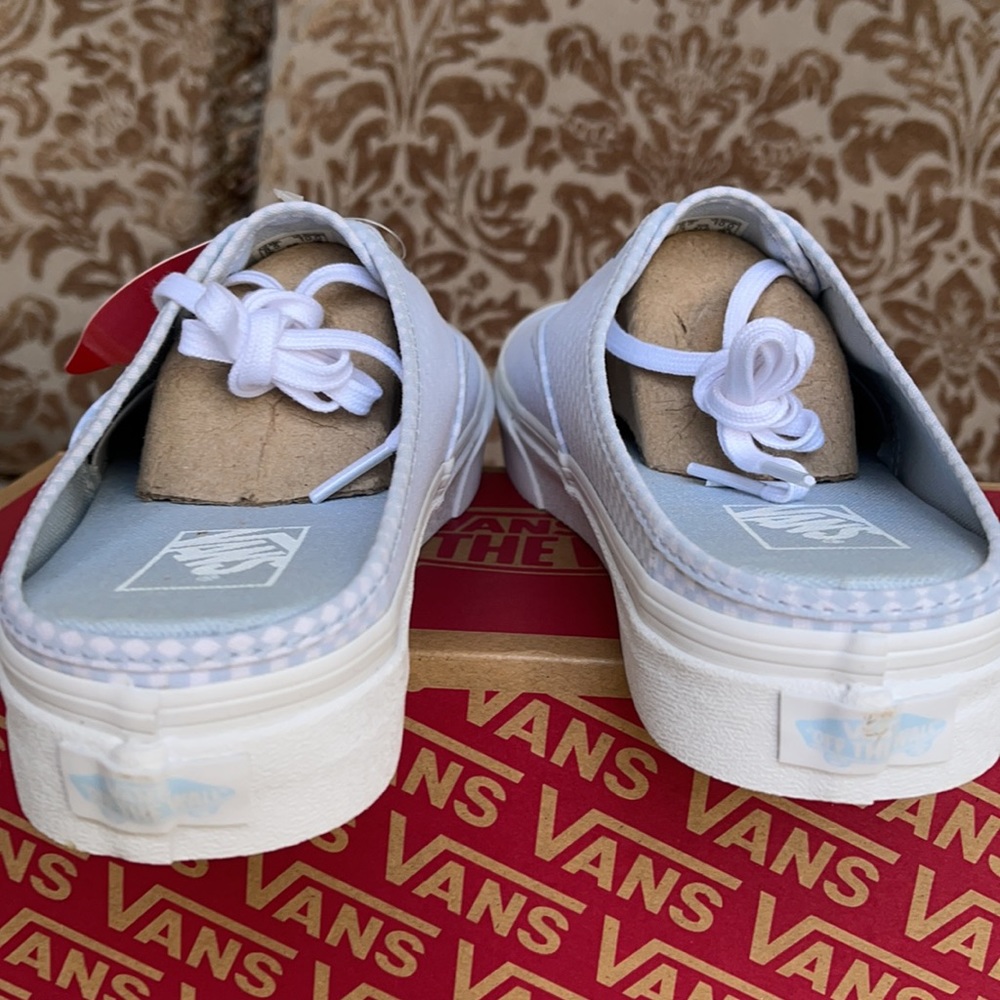 Vans Authentic Mule Pastel Checkerboard Misty Bl W - Picture 14 of 16